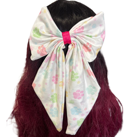 Paw Print Large Handmade Hair Bow second image