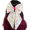 Paw Print Large Handmade Hair Bow