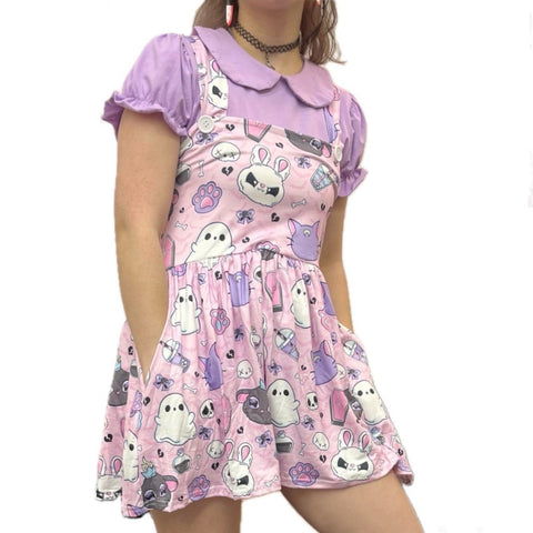 Kawaii Goth Suspender Skirt Dress second image