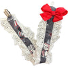 Goth Circus Ruffle Deluxe Pacifier Clip