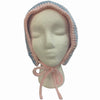 Large Pink & Blue Crochet Adult Baby Bonnet