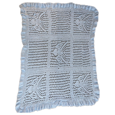 Knitted Blanket Baby Blue second image