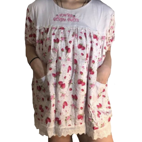 You're Berry Sweet Embroidered Baby Doll Dress second image