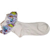 Trick or Treat Dino Purple Fabric Ruffle Socks