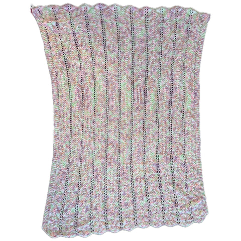 Knitted Blanket Pink second image