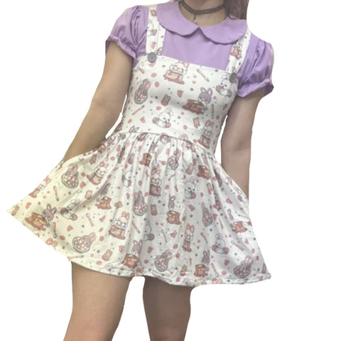 Breakfast Bunny Suspender Skirt Dress second image