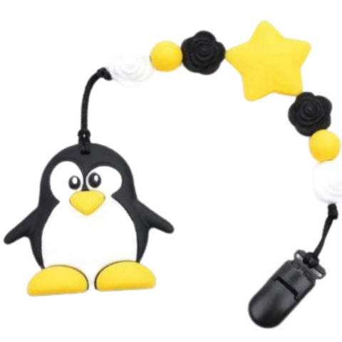 Penguin VARIETY Silicone Teether Chewing Toy Pacifier Clip second image