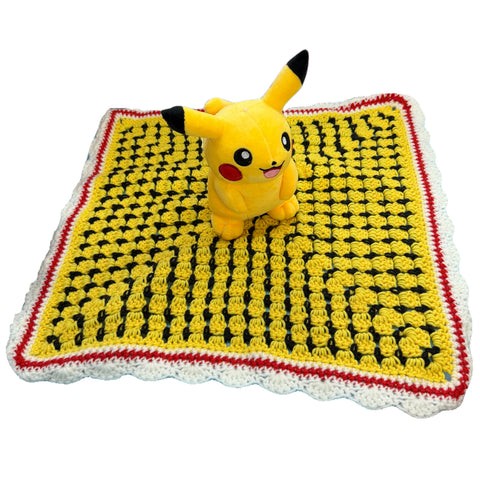 Poke Game Handmade Crochet Toy Lovey Security Blanket second image
