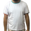 White Colored Trim Shirt