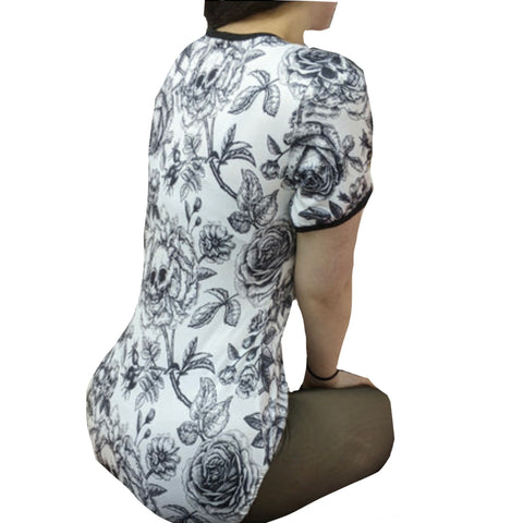 Goth Roses & Skulls Bodysuit second image