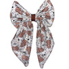 Fall Bear Large Handmade Hair Bow