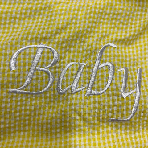 Second Chance XS Yellow & White Embroidered Baby Doll Dress second image