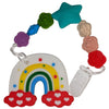 Rainbow Silicone Teether Chewing Toy Pacifier Clip