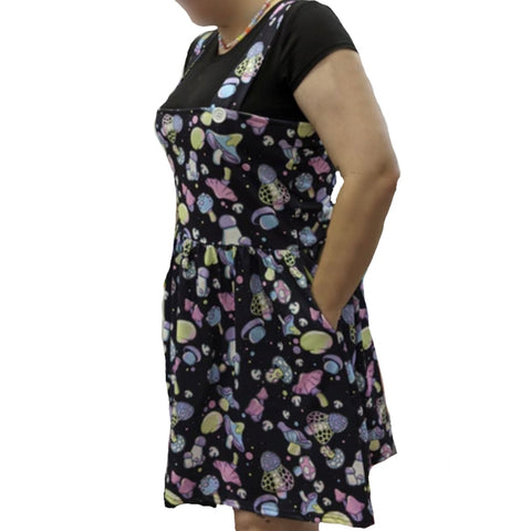 Pastel Mushroom Suspender Skirt Dress second image