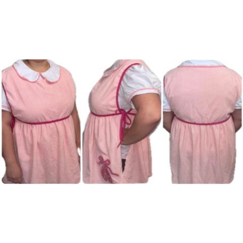 Pink Corduroy Ballerina Apron Style Dress second image