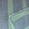 Knitted Blanket Blue Stripes