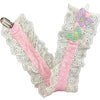 Pastel Butterfly Ruffle Deluxe Pacifier Clip