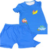 V1 Veggisaurus Dinosaur Blue Shorts