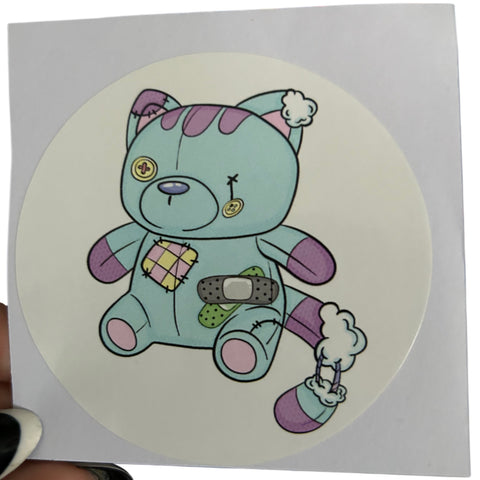 Stitched Up Stuffies Vinyl Sticker Variety second image
