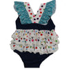 Polka-Dot Unicorn Ruffle Romper