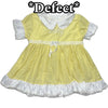 Second Chance XS Yellow & White Embroidered Baby Doll Dress