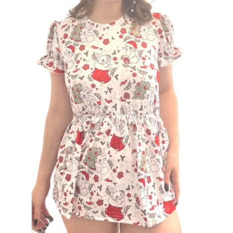 Holiday Bunny Romper Dress second image