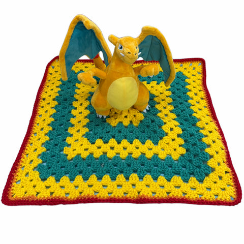 Poke Game Handmade Crochet Toy Lovey Security Blanket second image