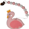  Rose Pink Swan with Crown