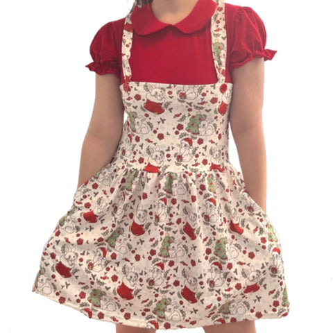 Holiday Bunny Suspender Skirt Dress second image