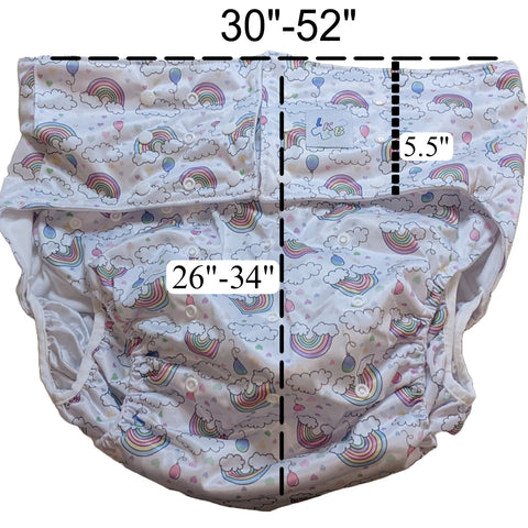 Pastel Dreamland Rainbows Pocket Diaper second image