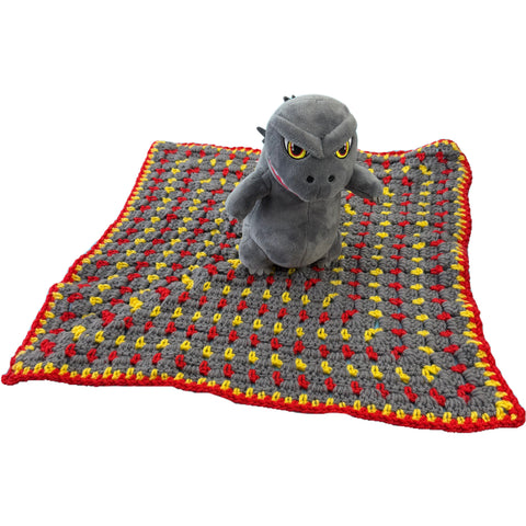 Monster Handmade Crochet Toy Lovey Security Blanket second image