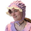 Purple & White Polka-Dot Adult Baby Bonnet