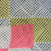Knitted Blanket Blue/Pink/Yellow