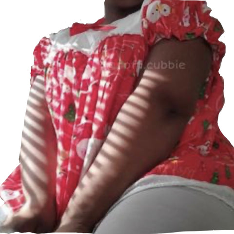 Holiday Christmas Embroidered Baby Doll Dress second image