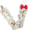 Holiday Dino Ruffle Deluxe Pacifier Clip