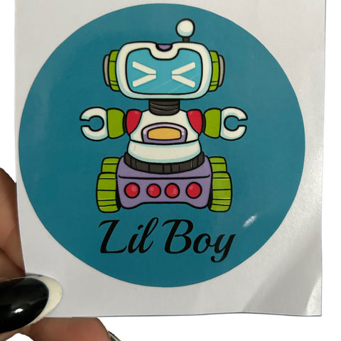 Gear Head Robot Vinyl Sticker Variety second image