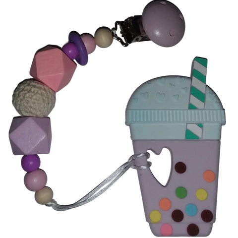 Boba Silicone Teether Chewing Toy Pacifier Clip second image