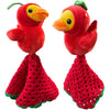 Tomato Duck Handmade Crochet Toy Lovey Security Blanket