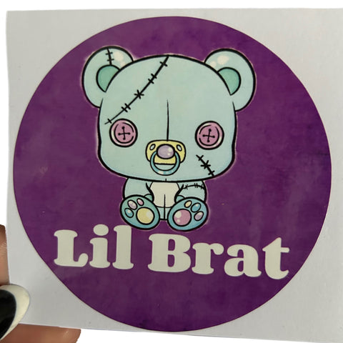 Goth Bear Vinyl Sticker Variety second image