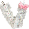 Pastel Dreamland Rainbows Ruffle Deluxe Pacifier Clip