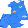 V1 Veggisaurus Dinosaur Blue Shirt