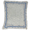 Knitted Blanket Grey/Blue/Pink