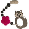  Grey/Pink Flower Fox