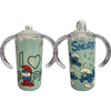 Blue Cartoon 12oz Stainless Steel Sippy Cup