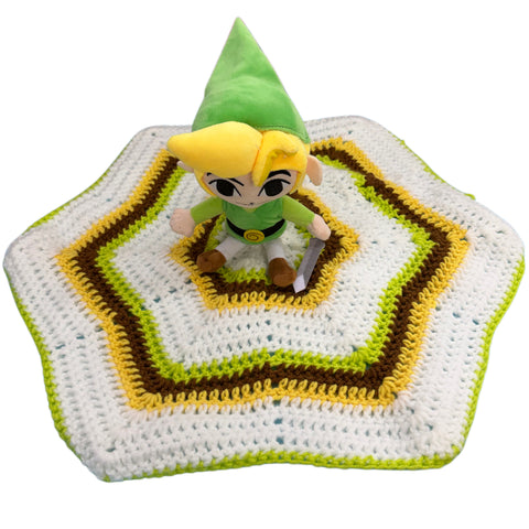Video Game Handmade Crochet Toy Lovey Security Blanket second image