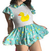 Ducky Bath Time Romper Dress