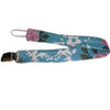 Blue Flowers Fabric Pacifier Clips