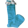 Ribbon Bow Socks Blue with White Bows