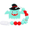 Halloween Ghost Silicone Teether Chewing Toy Pacifier Clip