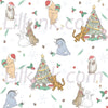 Happy Holidays Little Bear Suspender Skirt Dress